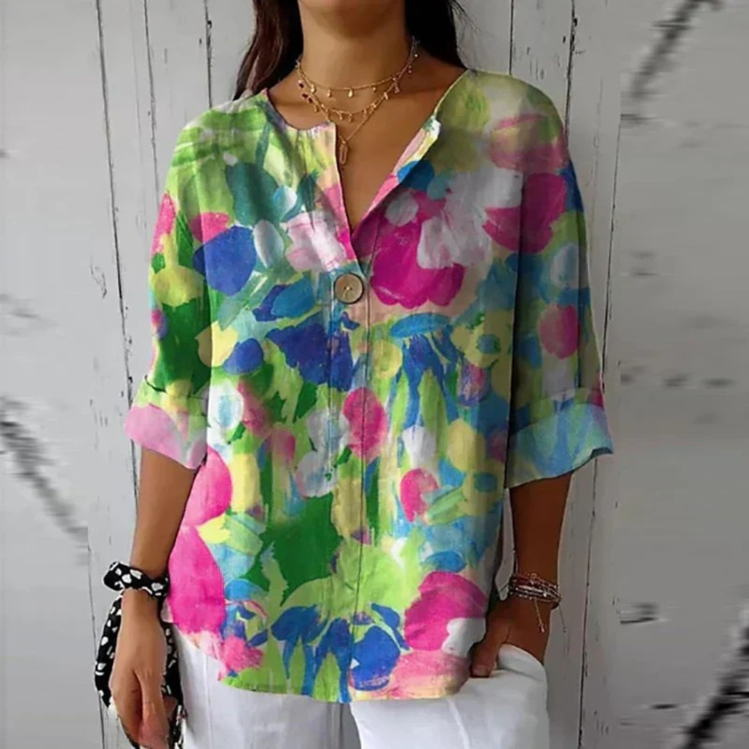 LILLIA VINTAGE-INSPIRED BLOUSE