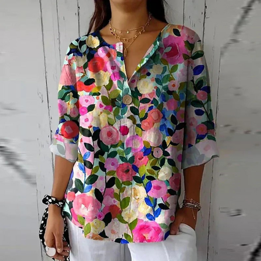 LILLIA VINTAGE-INSPIRED BLOUSE