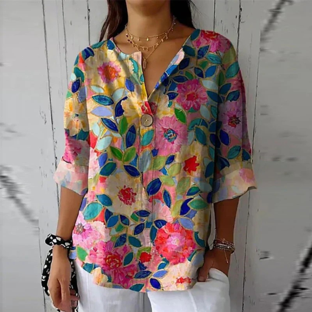 LILLIA VINTAGE-INSPIRED BLOUSE